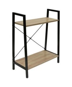 The Home Deco Factory Étagères Etagère 2 Tablettes En Bois Et Métal