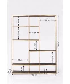Kare Design Étagères Etagère 200cm En Acier Et Chêne Massif -Vaisseliers Soldes Magasin etagere 200cm en acier et chene massif 3
