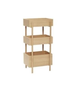 Hubsch Étagères Étagère 3 Compartiments En Bois Beige