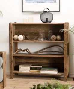 MACABANE Étagères Etagère 3 Niveaux En Pin Recyclé -Vaisseliers Soldes Magasin etagere 3 niveaux en pin recycle 4