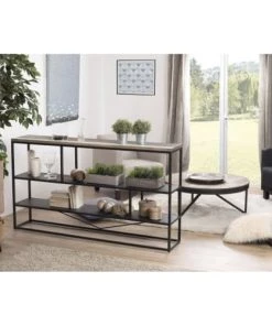 MACABANE Étagères Etagère 3 Niveaux S Bois -Vaisseliers Soldes Magasin etagere 3 niveaux s bois 2