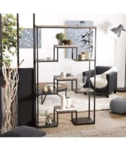 MACABANE Étagères Etagère 3 Niveaux XL Bois -Vaisseliers Soldes Magasin etagere 3 niveaux xl bois 4