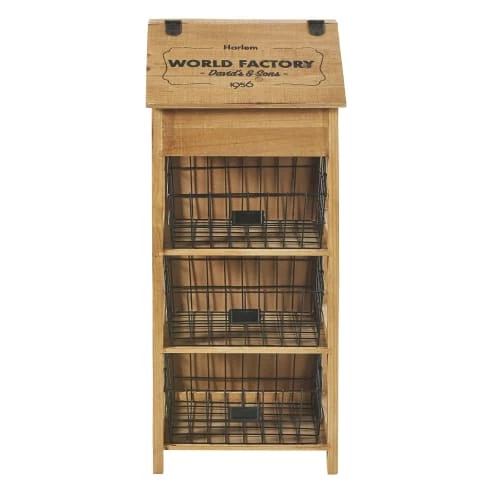 Maisons Du Monde Étagères Etagère 3 Paniers En Métal Noir 3 Maisons Du Monde Étagères Etagère 3 Paniers En Métal Noir – Image 3