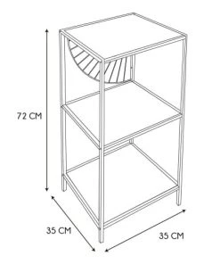 Toilinux Étagères Etagère 3 Planches Déco En Fer Et Mdf Noir -Vaisseliers Soldes Magasin etagere 3 planches deco en fer et mdf noir 3