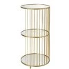 Maisons Du Monde Étagères Etagère 3 Plateaux En Verre Et Métal Doré