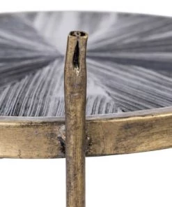 Altobuy Étagères Etagère 3 Plateaux Métal Noir Et Or Vieilli -Vaisseliers Soldes Magasin etagere 3 plateaux metal noir et or vieilli 3