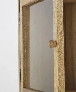 Maisons Du Monde Étagères Etagère 3 Portes Vitrées En Bois De Manguier Marron -Vaisseliers Soldes Magasin etagere 3 portes vitrees en bois de manguier marron 1000 5 6 222841 3