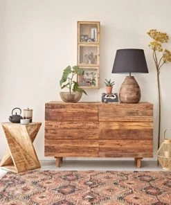Maisons Du Monde Étagères Etagère 3 Portes Vitrées En Bois De Manguier Marron -Vaisseliers Soldes Magasin etagere 3 portes vitrees en bois de manguier marron 1000 5 6 222841 4