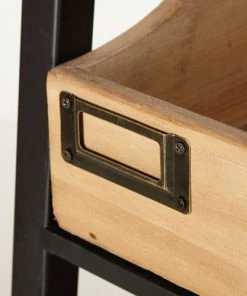 Maisons Du Monde Étagères Etagère 3 Tiroirs En Métal Noir Et Sapin -Vaisseliers Soldes Magasin etagere 3 tiroirs en metal noir et sapin 1000 2 20 189399 5