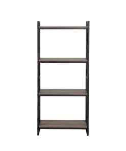 Beliani Étagères Étagère 4 Compartiments Effet Bois -Vaisseliers Soldes Magasin etagere 4 compartiments effet bois 2