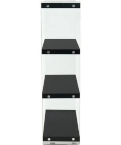 ReCollection Étagères Etagère 4 étagères Bois Noir Montant Verre H113cm 8 ReCollection Étagères Etagère 4 étagères Bois Noir Montant Verre H113cm -Vaisseliers Soldes Magasin etagere 4 etageres bois noir montant verre h113cm 2