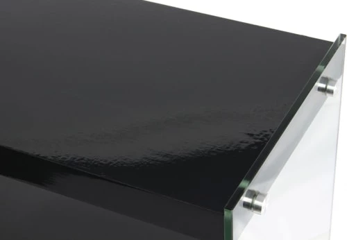 ReCollection Étagères Etagère 4 étagères Bois Noir Montant Verre H113cm 6 ReCollection Étagères Etagère 4 étagères Bois Noir Montant Verre H113cm – Image 6