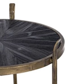 Altobuy Étagères Etagère 4 Plateaux Métal Noir Et Or Vieilli -Vaisseliers Soldes Magasin etagere 4 plateaux metal noir et or vieilli 2