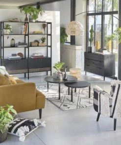 Maisons Du Monde Étagères Etagère 4 Portes Sculptées Noire -Vaisseliers Soldes Magasin etagere 4 portes sculptees noire 1000 8 5 209720 4