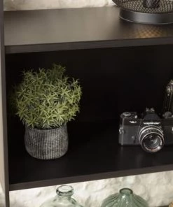 MACABANE Étagères Étagère 5 Niches 5 Niveaux Noire Piètement Métal -Vaisseliers Soldes Magasin etagere 5 niches 5 niveaux noire pietement metal 2