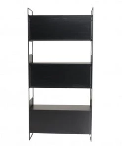 MACABANE Étagères Étagère 5 Niches 5 Niveaux Noire Piètement Métal -Vaisseliers Soldes Magasin etagere 5 niches 5 niveaux noire pietement metal 5
