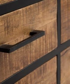 Altobuy Étagères Etagère 5 Niveaux 4 Tiroirs Métal Et Manguier Massif -Vaisseliers Soldes Magasin etagere 5 niveaux 4 tiroirs metal et manguier massif 3