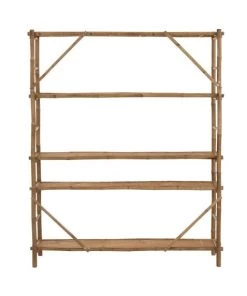 Calicosy Étagères Etagère 5 Niveaux Bambou Naturel - Marron -Vaisseliers Soldes Magasin etagere 5 niveaux bambou naturel marron 2