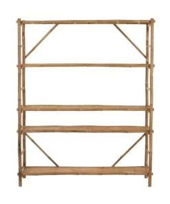 Calicosy Étagères Etagère 5 Niveaux Bambou Naturel - Marron -Vaisseliers Soldes Magasin etagere 5 niveaux bambou naturel marron 3