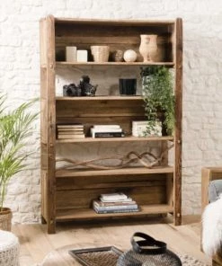 MACABANE Étagères Etagère 5 Niveaux En Pin Recyclé -Vaisseliers Soldes Magasin etagere 5 niveaux en pin recycle 3