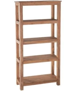 Kok Maison Étagères Etagère 5 Niveaux En Teck Marron