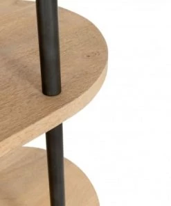 Meubles & Design Étagères Etagère 5 Planches En Bois Et Métal Noir -Vaisseliers Soldes Magasin etagere 5 planches en bois et metal noir 3