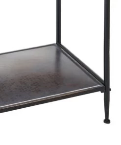 Altobuy Étagères Etagère 5 Plateaux 1 Tiroir Métal Noir Et Or Vieilli -Vaisseliers Soldes Magasin etagere 5 plateaux 1 tiroir metal noir et or vieilli 3