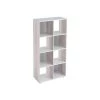 Wadiga Étagères Étagère 6 Casiers Bois Et Blanc 60x29x120cm