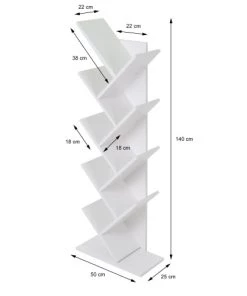 ML-Design Étagères Etagère, 8 Niveaux De Construction, 50x25x140 Cm, Blanche -Vaisseliers Soldes Magasin etagere 8 niveaux de construction 50x25x140 cm blanche 2