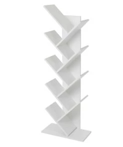 ML-Design Étagères Etagère, 8 Niveaux De Construction, 50x25x140 Cm, Blanche