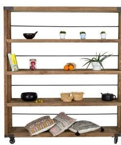 Rendez Vous Déco Étagères Etagère à 4 Niveaux En Bois Et Pieds à Roulettes 7 Rendez Vous Déco Étagères Etagère à 4 Niveaux En Bois Et Pieds à Roulettes -Vaisseliers Soldes Magasin etagere a 4 niveaux en bois et pieds a roulettes 2