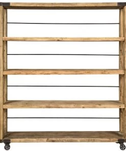 Rendez Vous Déco Étagères Etagère à 4 Niveaux En Bois Et Pieds à Roulettes