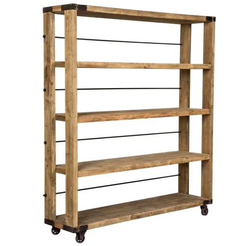 Rendez Vous Déco Étagères Etagère à 4 Niveaux En Bois Et Pieds à Roulettes 4 Rendez Vous Déco Étagères Etagère à 4 Niveaux En Bois Et Pieds à Roulettes – Image 4