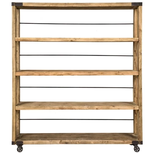 Rendez Vous Déco Étagères Etagère à 4 Niveaux En Bois Et Pieds à Roulettes 1 Rendez Vous Déco Étagères Etagère à 4 Niveaux En Bois Et Pieds à Roulettes