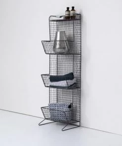 Maison Tilleul Étagères Etagère à Poser 3 Paniers Gris -Vaisseliers Soldes Magasin etagere a poser 3 paniers gris 4