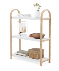 Umbra Étagères Etagère à Poser Blanc 90x25x72cm -Vaisseliers Soldes Magasin etagere a poser blanc 90x25x72cm 5
