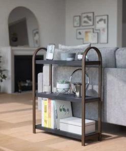 Umbra Étagères Etagère à Poser Noir 90x25x72cm -Vaisseliers Soldes Magasin etagere a poser noir 90x25x72cm 2