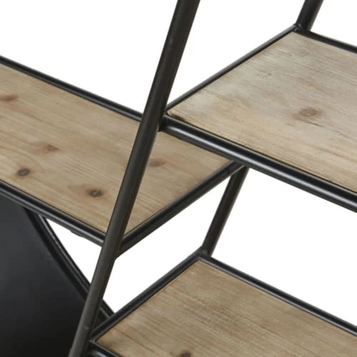 Maisons Du Monde Étagères Etagère à Poser Ronde En Sapin Et Métal Noir 3 Maisons Du Monde Étagères Etagère à Poser Ronde En Sapin Et Métal Noir – Image 3