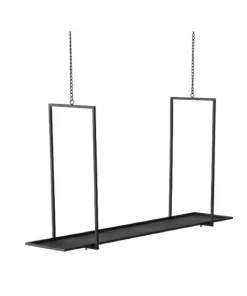 Wadiga Étagères Étagère à Suspendre En Fer Laqué Noir