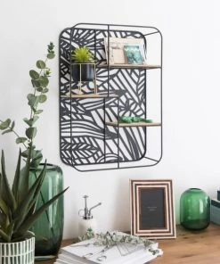 Maisons Du Monde Étagères Etagère Ajourée Noire Motifs Feuillages -Vaisseliers Soldes Magasin etagere ajouree noire motifs feuillages 1000 3 29 205890 3