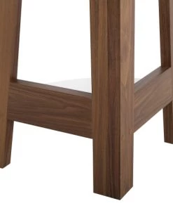 Beliani Étagères Étagère Angle Marron Foncé Et Blanche -Vaisseliers Soldes Magasin etagere angle marron fonce et blanche 5