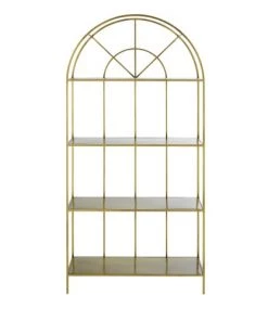 Maisons Du Monde Étagères Etagère Arcade En Métal Doré Mat