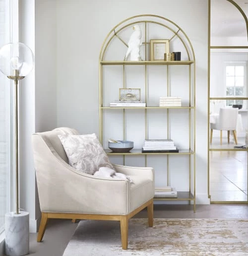 Maisons Du Monde Étagères Etagère Arcade En Métal Doré Mat 4 Maisons Du Monde Étagères Etagère Arcade En Métal Doré Mat – Image 4