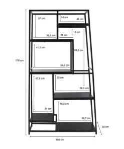 Leitmotiv Étagères Étagère Asymétrique En Métal Blanc H178cm -Vaisseliers Soldes Magasin etagere asymetrique en metal blanc h178cm 3