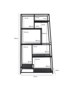 Leitmotiv Étagères Étagère Asymétrique En Métal Blanc H178cm -Vaisseliers Soldes Magasin etagere asymetrique en metal blanc h178cm 4