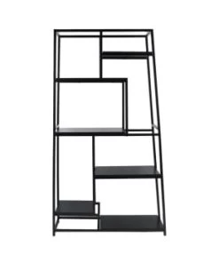 Leitmotiv Étagères Étagère Asymétrique En Métal Noir -Vaisseliers Soldes Magasin etagere asymetrique en metal noir 5