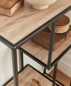 Alice's Garden Étagères Etagère Asymétrique En Métal Noir & Décor Bois -Vaisseliers Soldes Magasin etagere asymetrique en metal noir decor bois 8