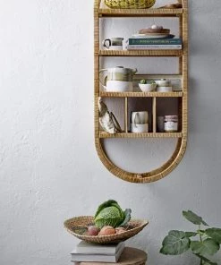 Bloomingville Étagères Etagère Audrey En Sapin Et Rotin H107cm -Vaisseliers Soldes Magasin etagere audrey en sapin et rotin h107cm 2