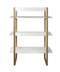 Casâme Étagères Etagère Bambou 3 Niveaux - Blanche -Vaisseliers Soldes Magasin etagere bambou 3 niveaux blanche 5