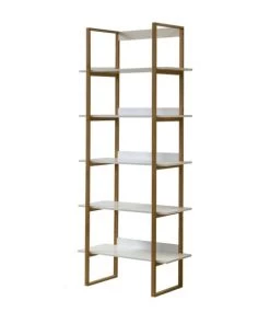 Casâme Étagères Etagère Bambou 5 Niveaux - Blanc